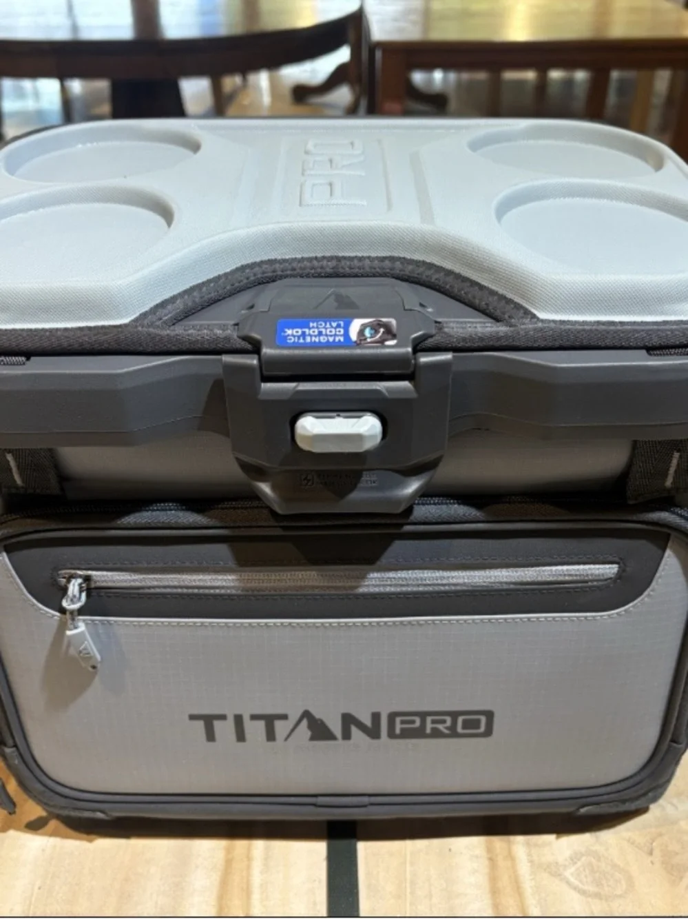 Titan Pro Light Gray Camera Cooler Bag with Front Pocket